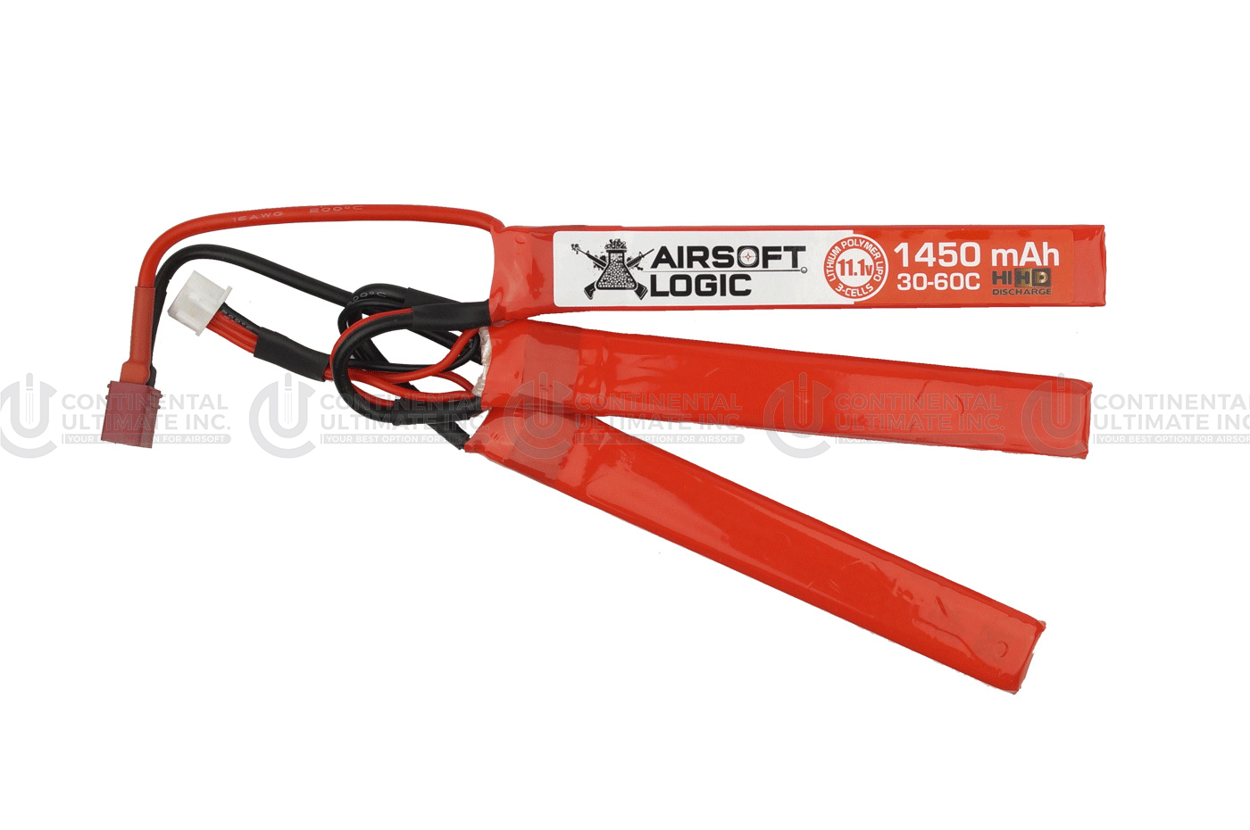 Airsoft Logic 11.1V Li-po Battery 1450maH (Triplet) High Discharge DEAN CONNECTOR