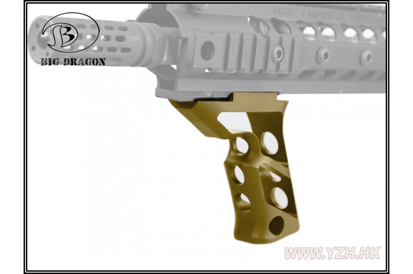 BD Long Angled Grip For: RAIL/DE