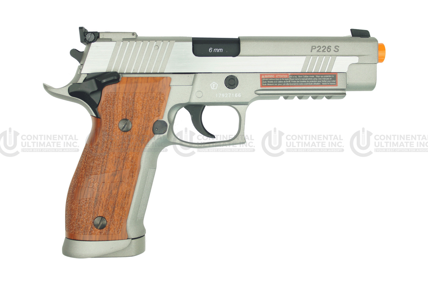 Sig Sauer P226 X5 CO2 Full Metal Blowback- Silver/Wood Style Grip