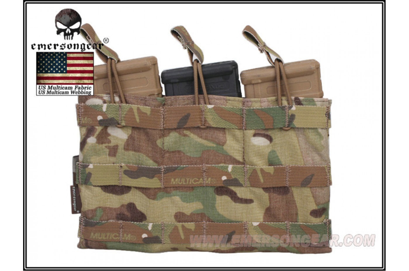 Emerson Gear 5.56mm M4 Triple Open-Top Magazine Pouch/MC500D