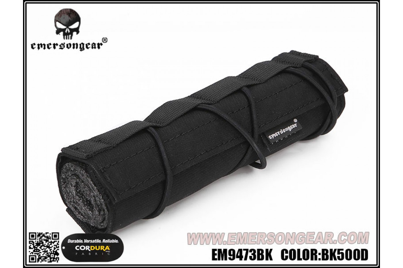 Emerson Gear 18cm Airsoft Suppressor Cover-BK500D