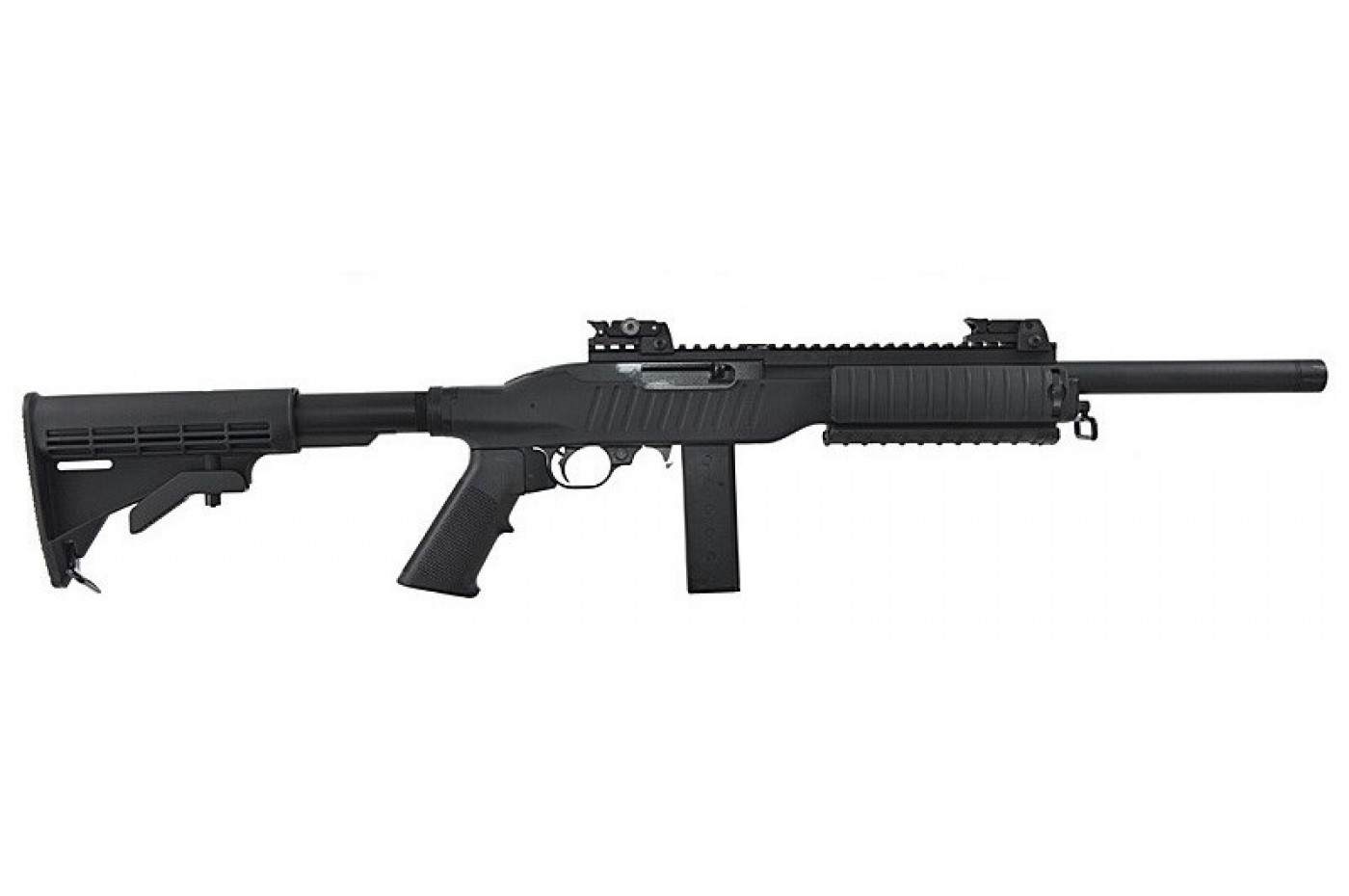 KC-02 GAS CARBINE W/LONG MAG & FLIP UP SIGHTS