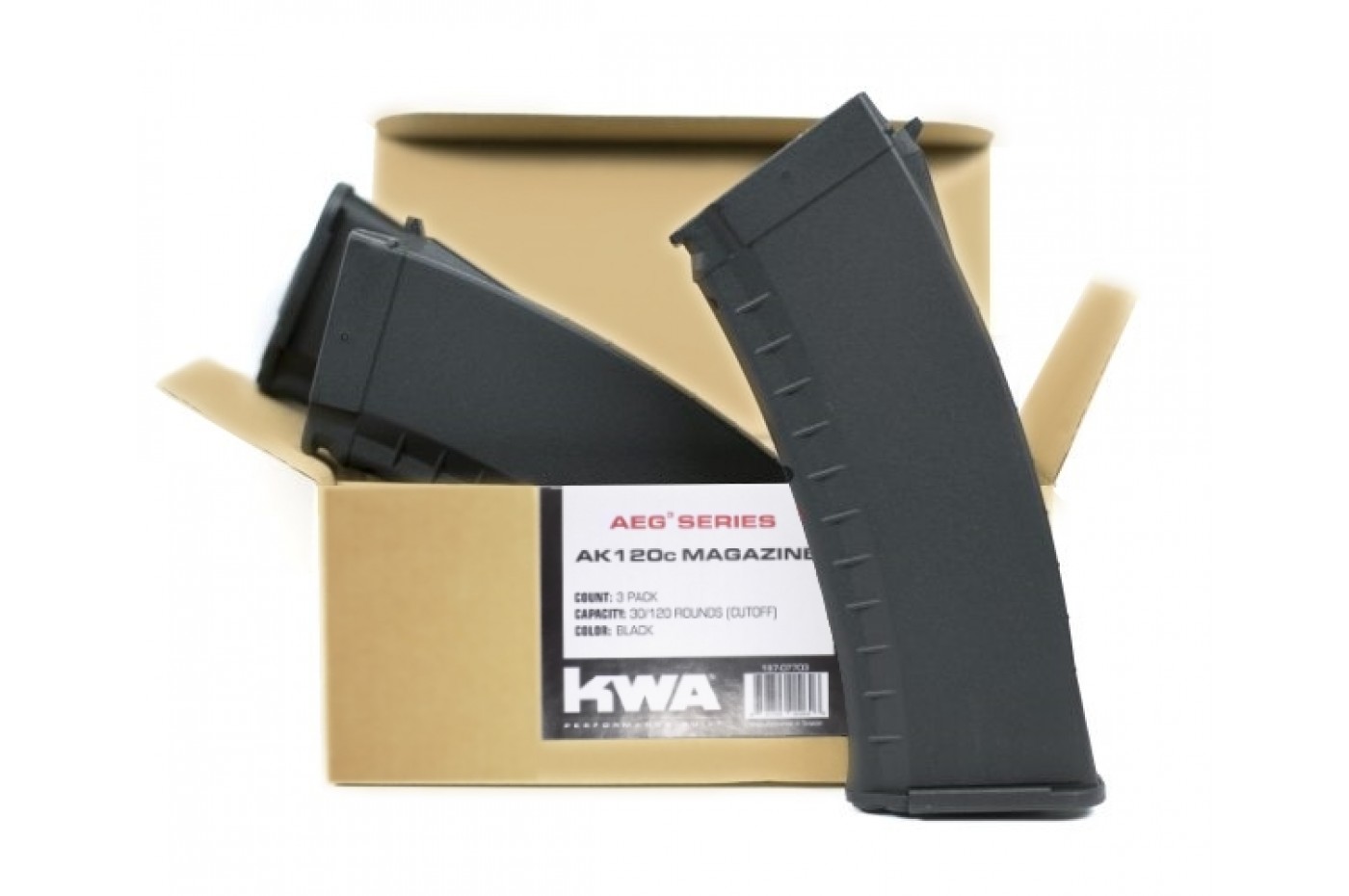 Magazine AKR AEG3 AK120c Round - Black, 3-Pack