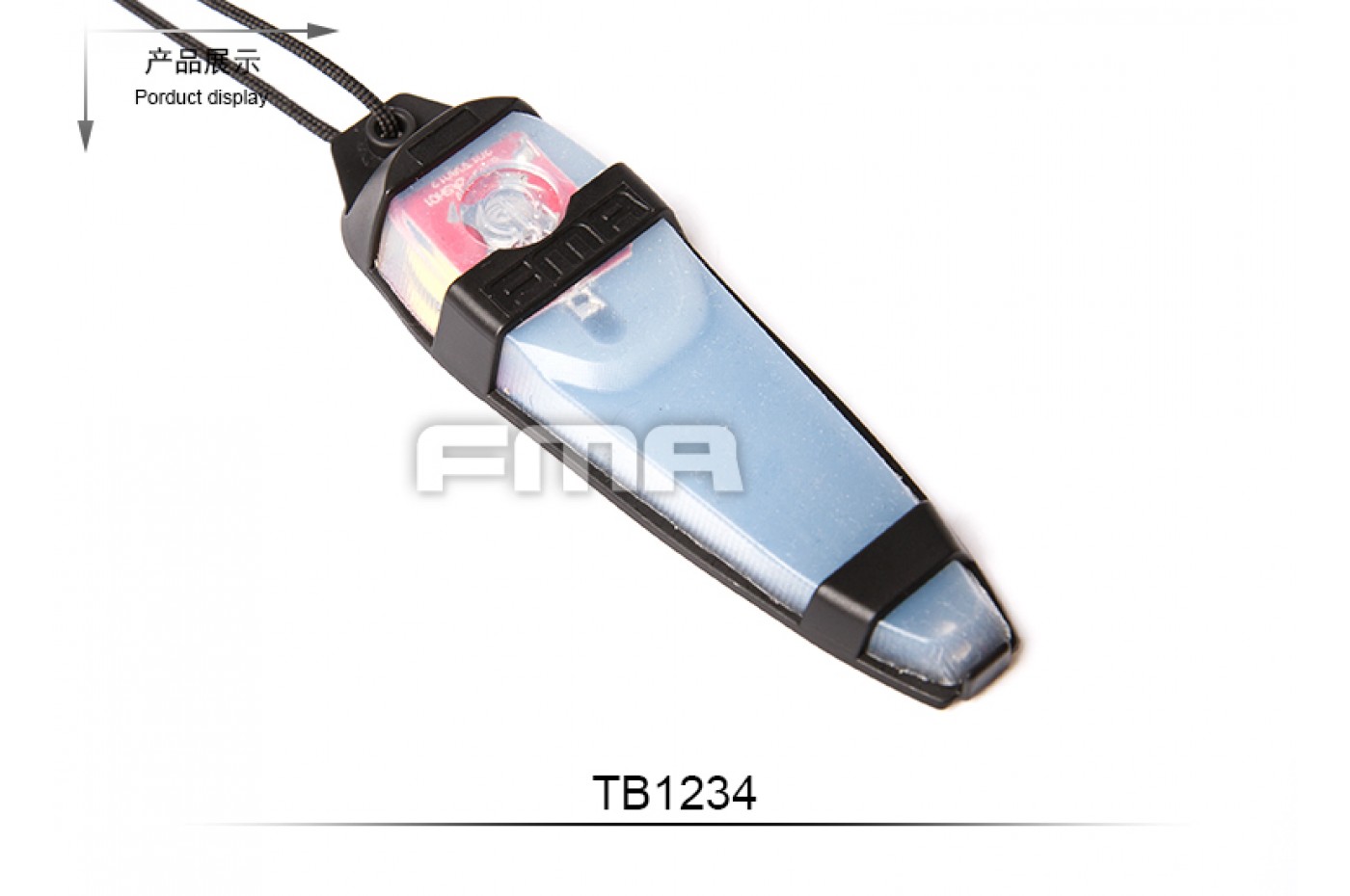 HELMET TACTICAL SAFETY LIGHT BK RED