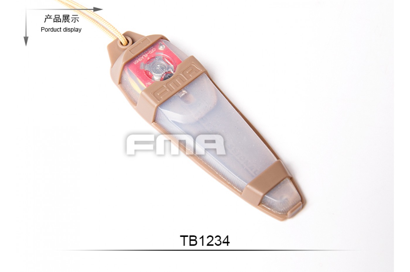 HELMET TACTICAL SAFETY LIGHT DE RED