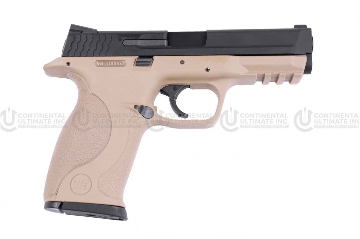 M&P TAN /W EXTENDED BARREL & SILENCER