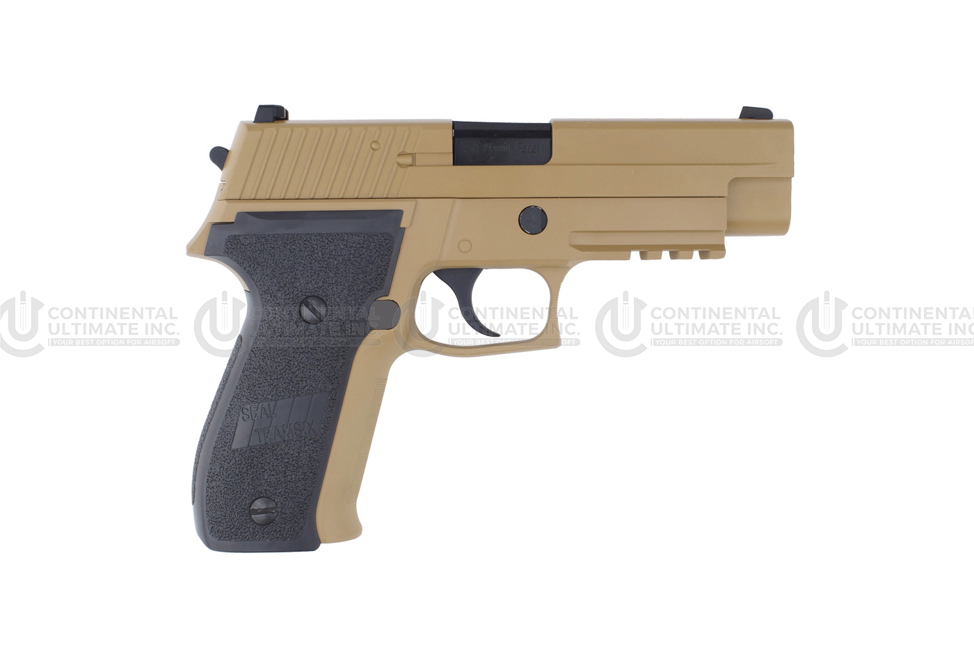 F226 MK25 US NAVY SEALS TAN W/RAIL AND EXTENDED BARREL & SILENCER