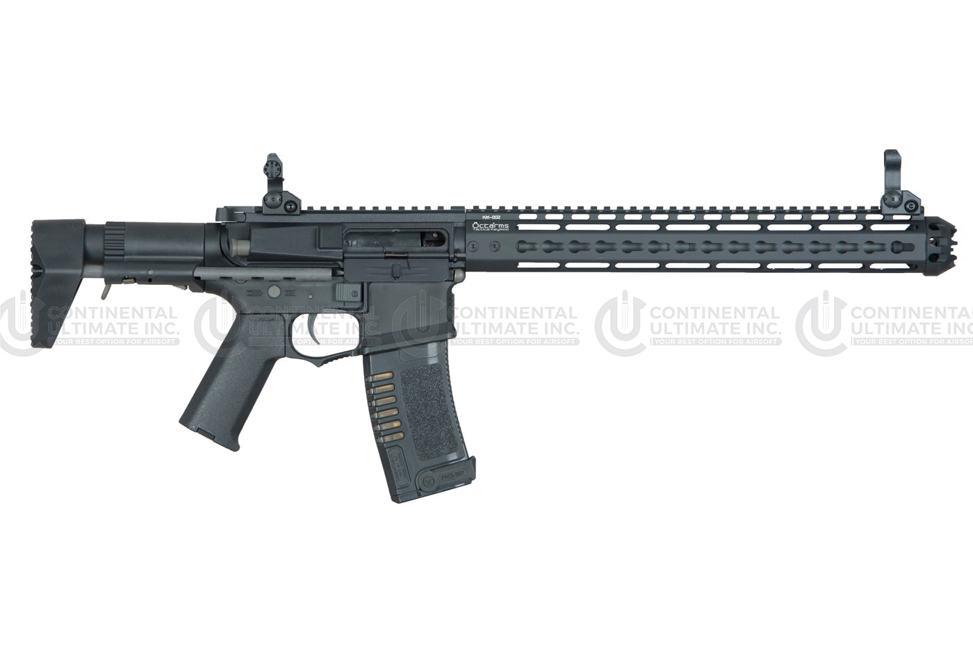 M4 AM-016 13.5" M4 Airsoft AEG with Octa²rms 13.5" Keymod Handguard – BK