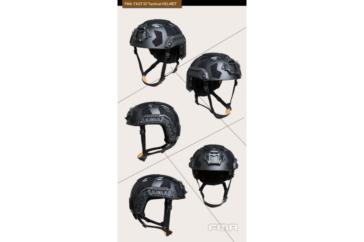 KROUSIS SF TACTICAL STYLE HELMET BK (L/XL)