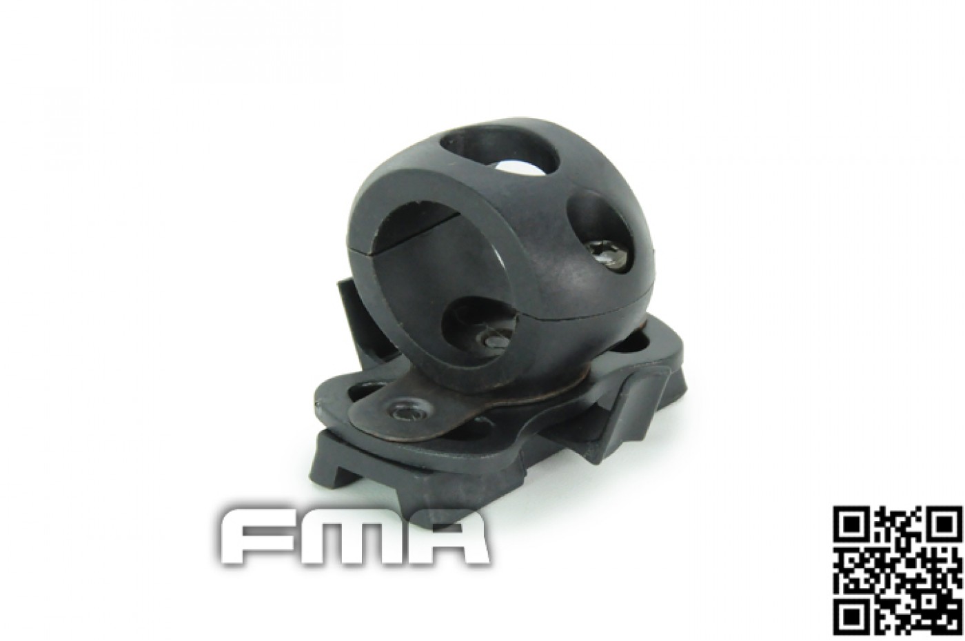 KROUSIS HELMET FLASHLIGHT CLAMP 0.83” BK