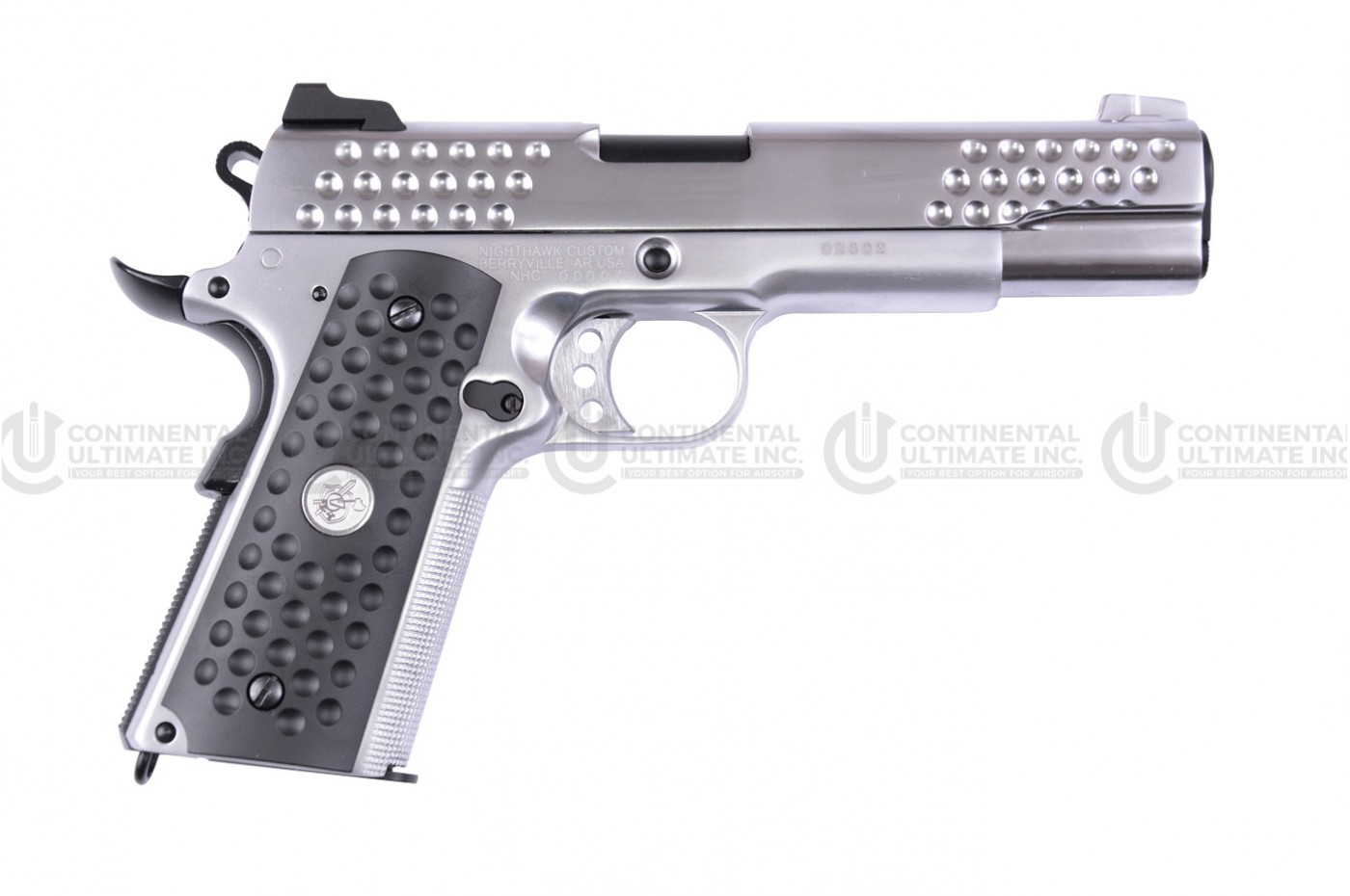 NIGHT HAWK SILVER/W EXTENDED BARREL & SILENCER